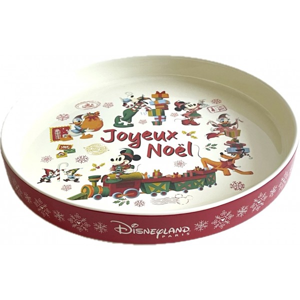 Mickey Mouse and Friends Holiday Christmas Tarte Platter, Disneyland Paris Mickey Mouse and Friends Holiday Christmas Tarte Platter, Disneyland Paris
