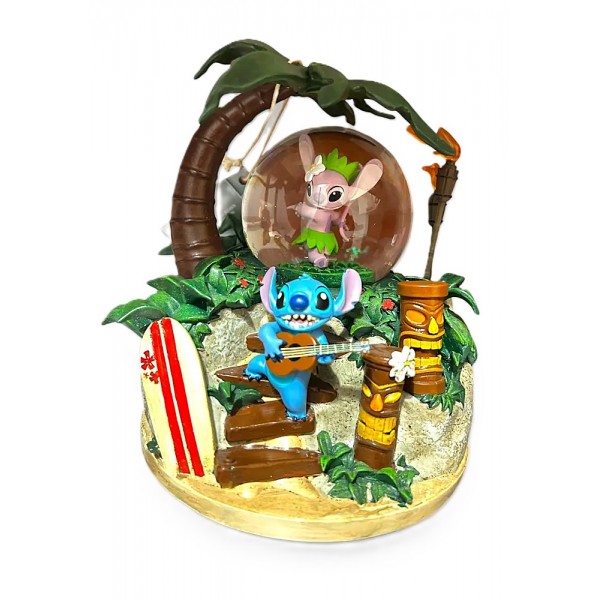 Disneyland Paris Stitch and Angel snow globe Musical