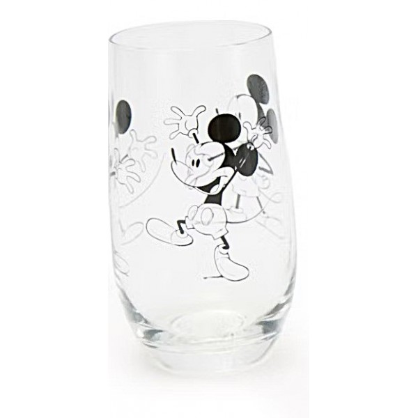 Mickey Mouse Comic Strip BW Tall Glass, Disneyland Paris Mickey Mouse Comic Strip BW Tall Glass, Disneyland Paris