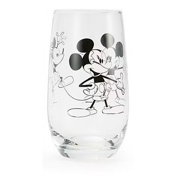 Mickey Mouse Comic Strip BW Tall Glass, Disneyland Paris Mickey Mouse Comic Strip BW Tall Glass, Disneyland Paris