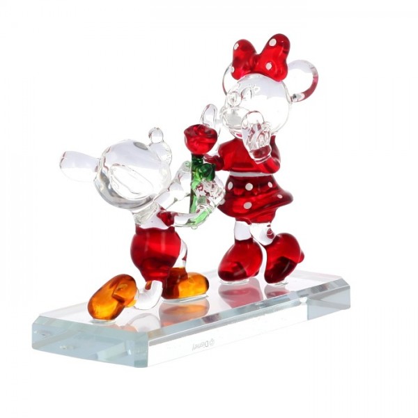 Mickey and Minnie Declaration Figurine in glass, by Arribas and Disneyland Paris Mickey and Minnie Declaration Figurine in glass, by Arribas and Disneyland Paris