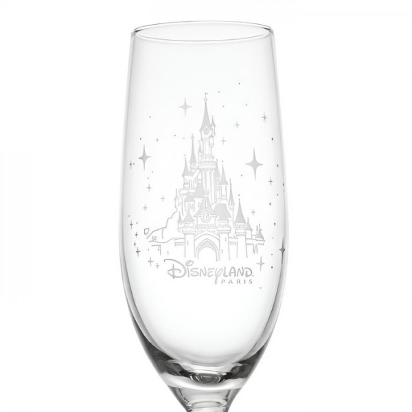 Disneyland Paris Castle engraved Champagne Flute glass, by Arribas Disneyland Paris Castle engraved Champagne Flute glass, by Arribas
