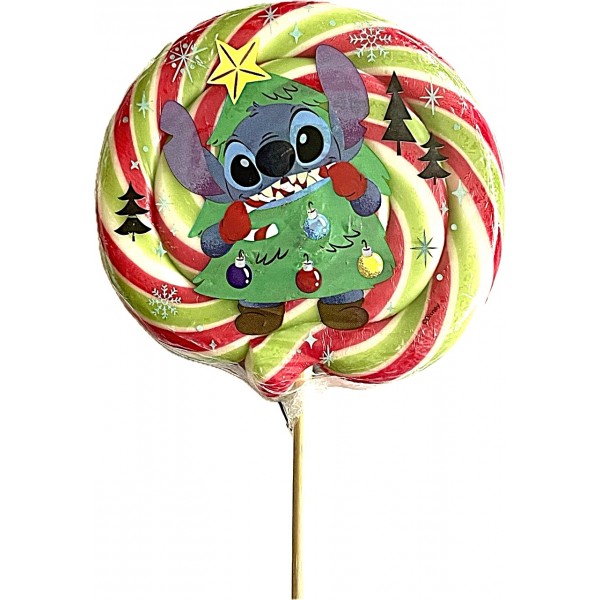 Disneyland Paris Stitch Christmas Large Lollipop Disneyland Paris Stitch Christmas Large Lollipop