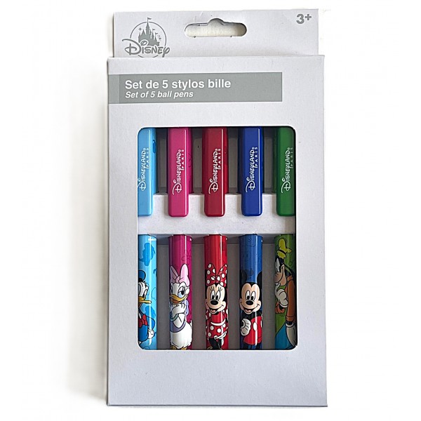 Disney Mickey and Friends ballpoint pens, Set of 5 Disneyland Paris Disney Mickey and Friends ballpoint pens, Set of 5 Disneyland Paris