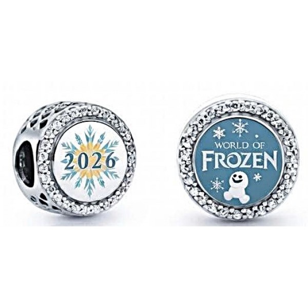 World Of Frozen 2026 Pandora Charm, Frozen Disneyland Paris exclusive 