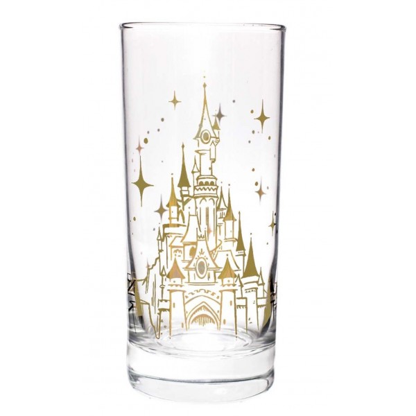 Disneyland Paris Castle in gold drinking tall glass, by Arribas Disneyland Paris Castle in gold drinking tall glass, by Arribas