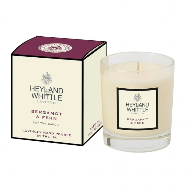 Classic Bergamot & Fern Candle in a Glass 230g - Heyland & Whittle Classic Bergamot & Fern Candle in a Glass 230g - Heyland & Whittle