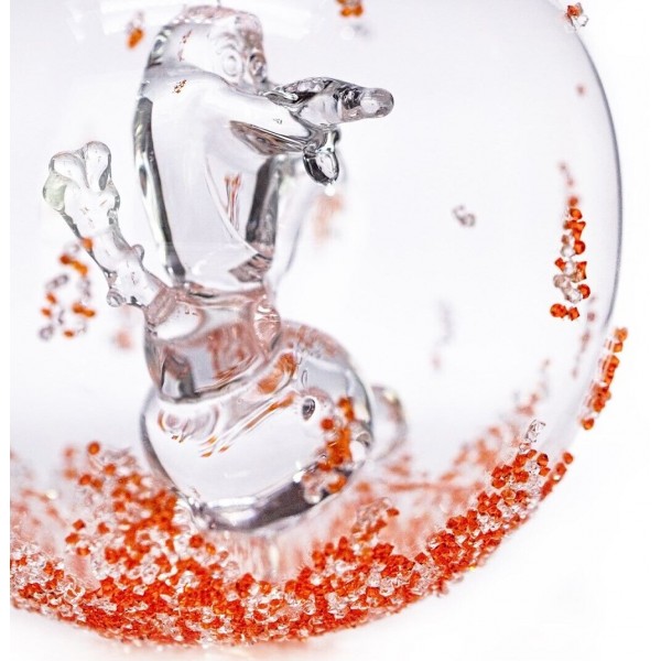 Olaf Crystal red Christmas bauble, by Arribas, Disneyland Paris Olaf Crystal red Christmas bauble, by Arribas, Disneyland Paris