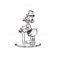 Uncle Scrooge glass figurine on mirror, by Arribas Disneyland Paris