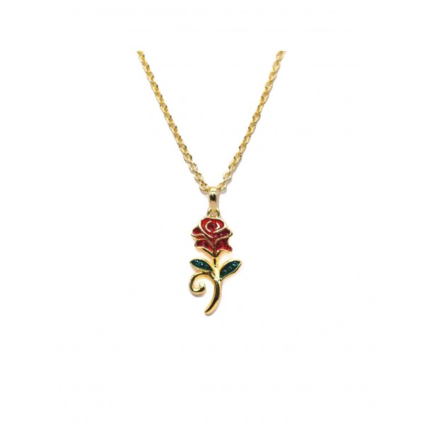 Beauty and the Beast Rose Necklace, by Arribas Beauty and the Beast Rose Necklace, by Arribas