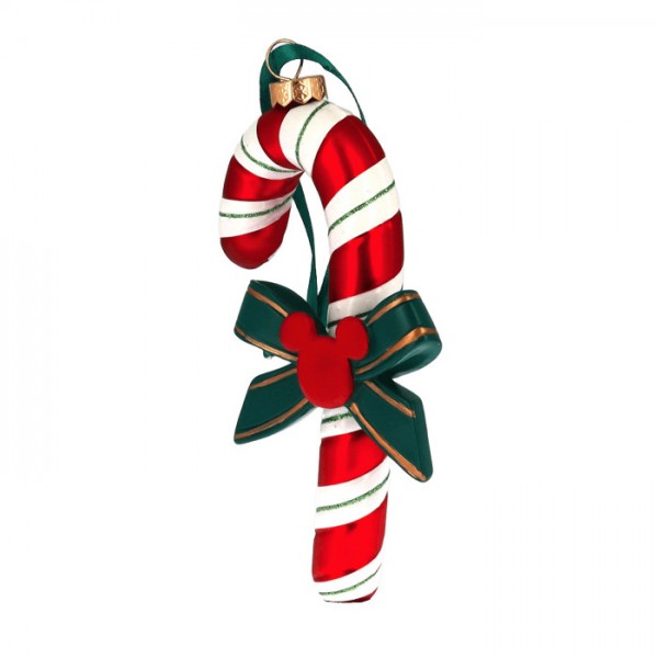 Mickey glass Candy Cane Ornament, Christmas Edition, by Arribas Disneyland Paris Mickey glass Candy Cane Ornament, Christmas Edition, by Arribas Disneyland Paris