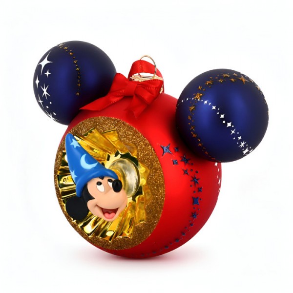 Sorcerer Mickey Glass Dangler Ornament, by Arribas Disneyland Paris Collection Sorcerer Mickey Glass Dangler Ornament, by Arribas Disneyland Paris Collection