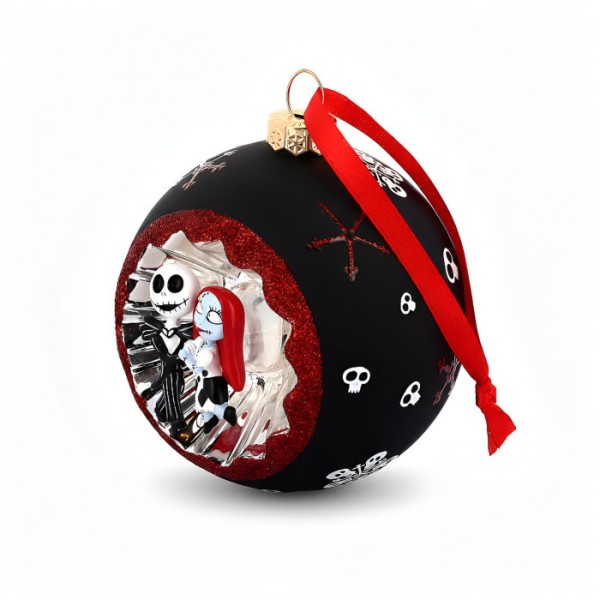 Jack Skellington & Sally Christmas Glass Dangler Ornament, by Arribas Disneyland Paris Jack Skellington & Sally Christmas Glass Dangler Ornament, by Arribas Disneyland Paris