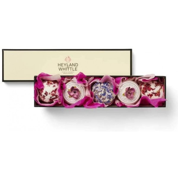 Floral Bathing Beauties Gift Box 3 Bath Melts + 2 Round Soaps, Heyland & Whittle Floral Bathing Beauties Gift Box 3 Bath Melts + 2 Round Soaps, Heyland & Whittle