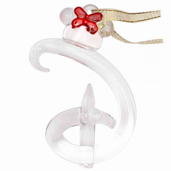 Hanging letter “D” ornament, Minnie Mouse icon, Arribas Glass Collection Hanging letter “D” ornament, Minnie Mouse icon, Arribas Glass Collection