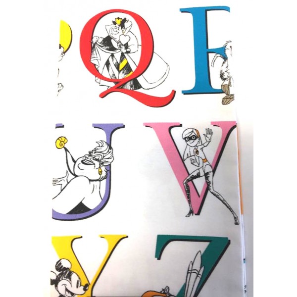 Disneyland Parris Characters ABC Tea Towel Disneyland Parris Characters ABC Tea Towel