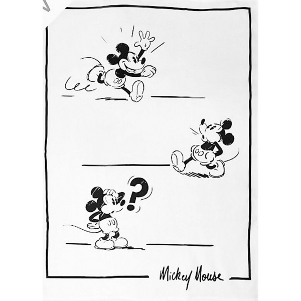 Mickey Mouse Comic Black and White Tea Towel set, Disneyland Paris Mickey Mouse Comic Black and White Tea Towel set, Disneyland Paris